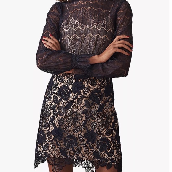 Reiss Elie Lace Mix Dress - Picture 2 of 13